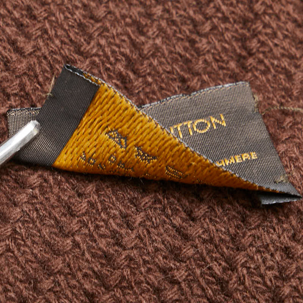 ルイ ヴィトン エシャルプカトマンドゥ Vステッチ マフラー ブラウン ウール カシミヤ レディース LOUIS VUITTON 【中古】