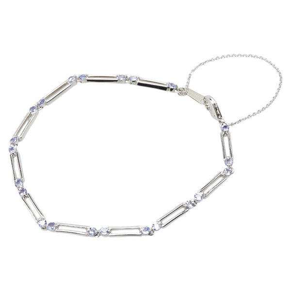 Pt850 プラチナ Pt950 プラチナ タンザナイト1.01ct ブレスレット レディース 【中古】