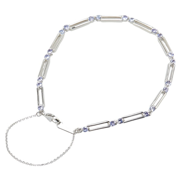 Pt850 プラチナ Pt950 プラチナ タンザナイト1.01ct ブレスレット レディース 【中古】