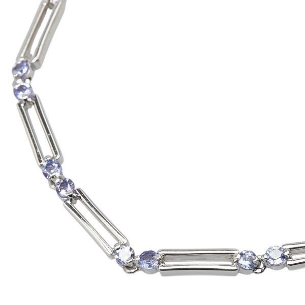 Pt850 プラチナ Pt950 プラチナ タンザナイト1.01ct ブレスレット レディース 【中古】