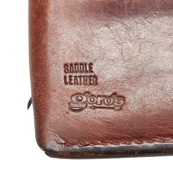 ゴローズ コンチョ付き 二つ折り財布 ブラウン レザー メンズ goro's 【中古】