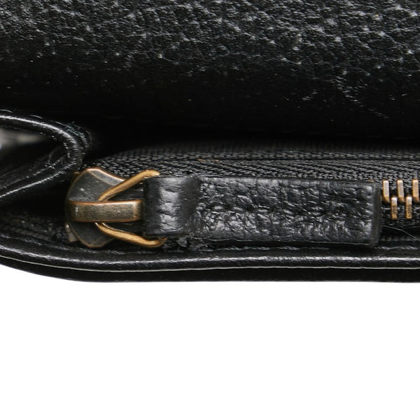 グッチ GGマーモント 長財布 428740 ブラック レザー レディース GUCCI 【中古】