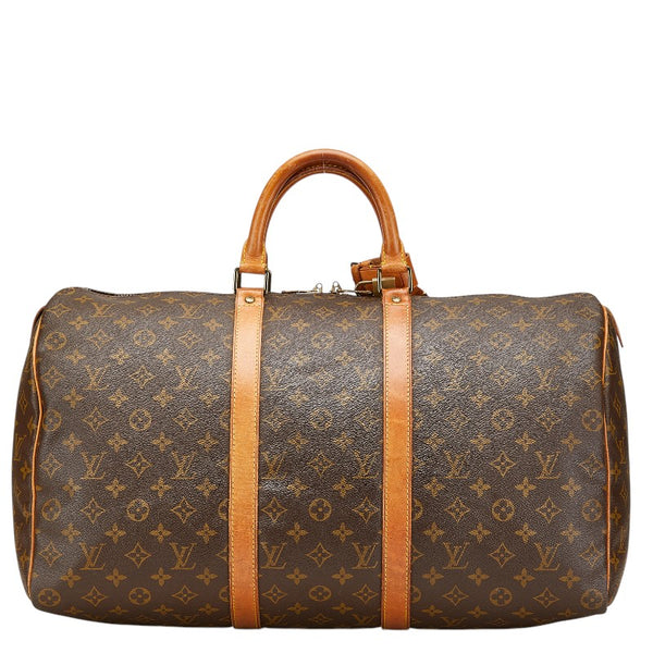 ルイ ヴィトン モノグラム キーポル50 ボストンバッグ M41426 ブラウン PVC レザー レディース LOUIS VUITTON 【中古】