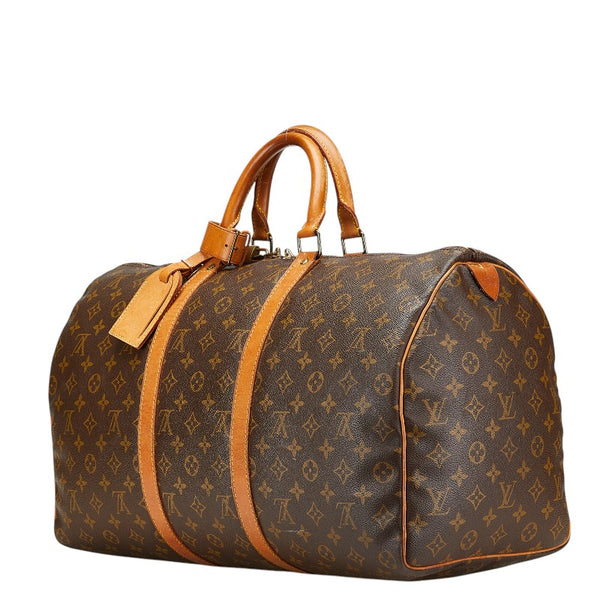ルイ ヴィトン モノグラム キーポル50 ボストンバッグ M41426 ブラウン PVC レザー レディース LOUIS VUITTON 【中古】