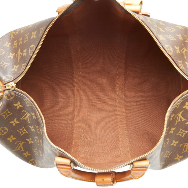 ルイ ヴィトン モノグラム キーポル50 ボストンバッグ M41426 ブラウン PVC レザー レディース LOUIS VUITTON 【中古】