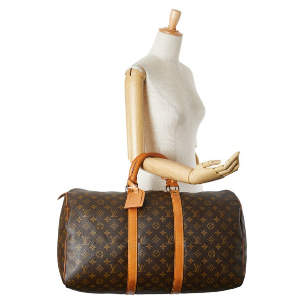 ルイ ヴィトン モノグラム キーポル50 ボストンバッグ M41426 ブラウン PVC レザー レディース LOUIS VUITTON 【中古】
