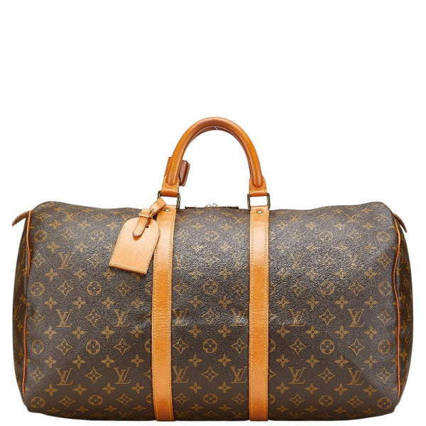ルイ ヴィトン モノグラム キーポル50 ボストンバッグ M41426 ブラウン PVC レザー レディース LOUIS VUITTON 【中古】