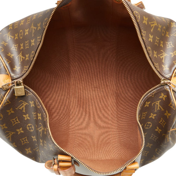 ルイ ヴィトン モノグラム キーポル55 ボストンバッグ M41424 ブラウン PVC レザー レディース LOUIS VUITTON 【中古】