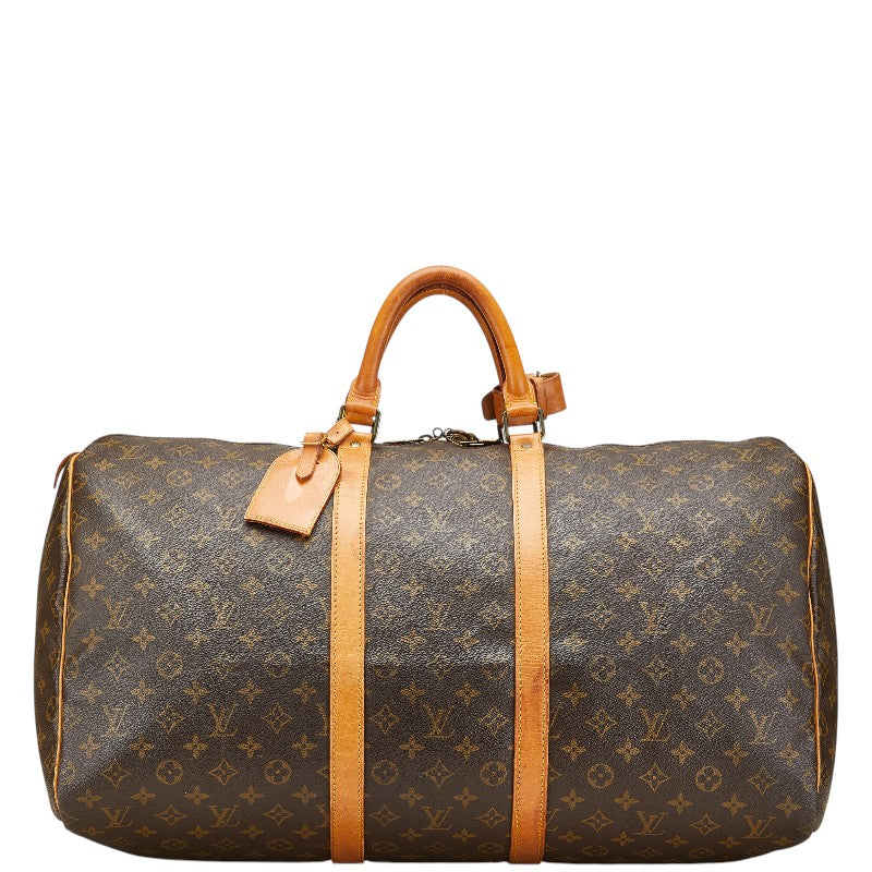 ルイ ヴィトン モノグラム キーポル55 ボストンバッグ M41424 ブラウン PVC レザー レディース LOUIS VUITTON 【中古】