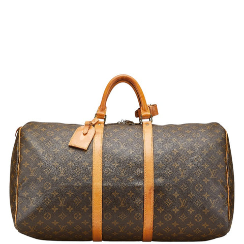 ルイ ヴィトン モノグラム キーポル55 ボストンバッグ M41424 ブラウン PVC レザー レディース LOUIS VUITTON 【中古】