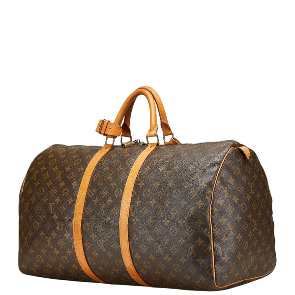 ルイ ヴィトン モノグラム キーポル55 ボストンバッグ M41424 ブラウン PVC レザー レディース LOUIS VUITTON 【中古】