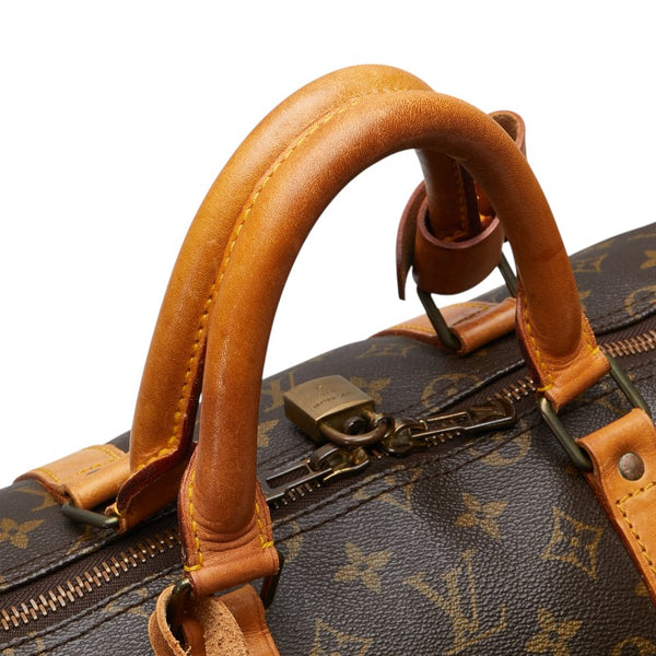 ルイ ヴィトン モノグラム キーポル55 ボストンバッグ M41424 ブラウン PVC レザー レディース LOUIS VUITTON 【中古】