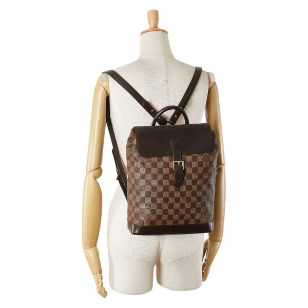 ルイ ヴィトン ダミエ ソーホー リュック バックパック N51132 ブラウン PVC レザー レディース LOUIS VUITTON 【中古】