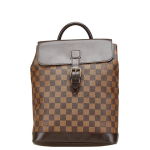 ルイ ヴィトン ダミエ ソーホー リュック バックパック N51132 ブラウン PVC レザー レディース LOUIS VUITTON 【中古】
