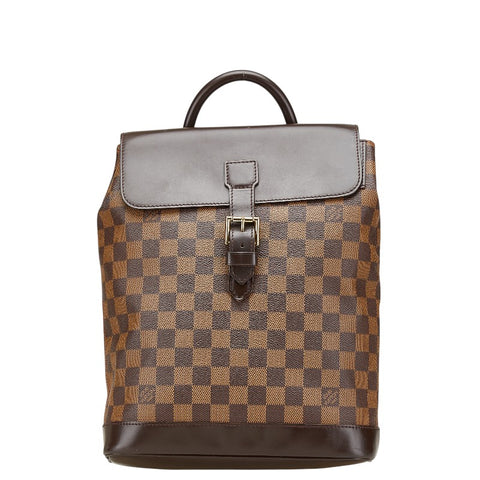 ルイ ヴィトン ダミエ ソーホー リュック バックパック N51132 ブラウン PVC レザー レディース LOUIS VUITTON 【中古】