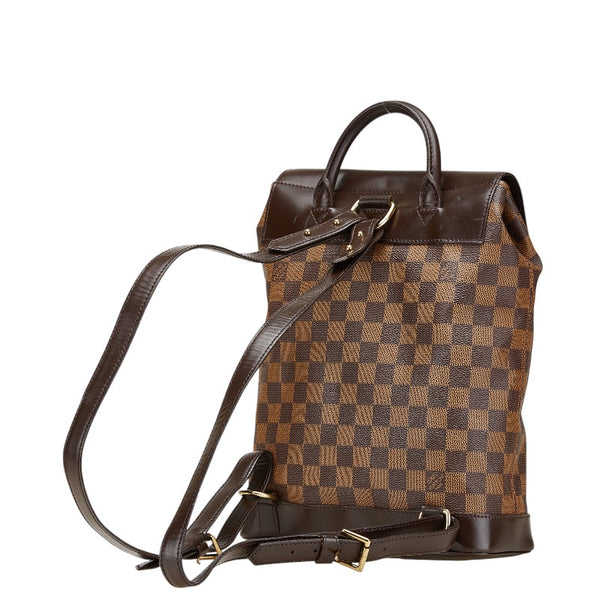 ルイ ヴィトン ダミエ ソーホー リュック バックパック N51132 ブラウン PVC レザー レディース LOUIS VUITTON 【中古】