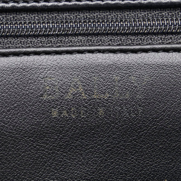 バリー キルティング Bロゴ チェーン ショルダーバッグ ブラック レザー レディース BALLY 【中古】