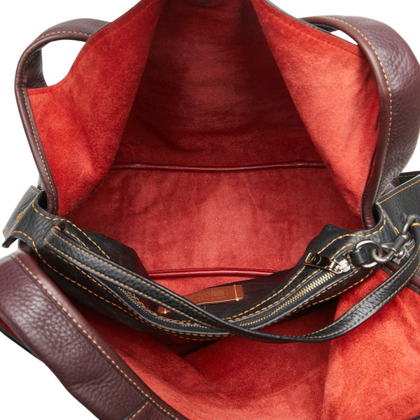 コーチ バンディット ホーボー トートバッグ 86760 パープル ブラック レザー レディース COACH 【中古】