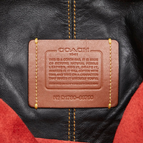 コーチ バンディット ホーボー トートバッグ 86760 パープル ブラック レザー レディース COACH 【中古】