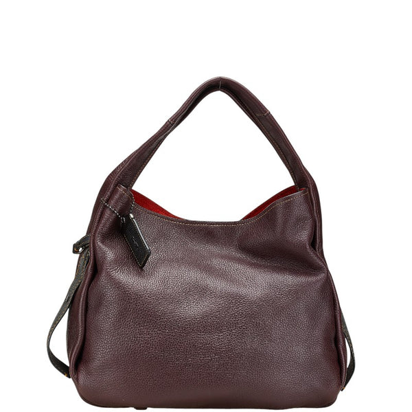 コーチ バンディット ホーボー トートバッグ 86760 パープル ブラック レザー レディース COACH 【中古】