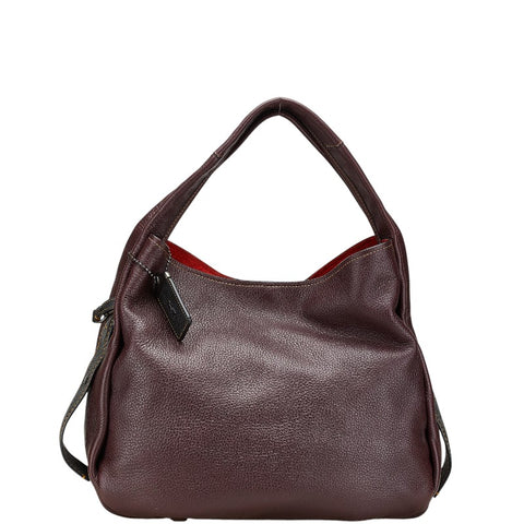 コーチ バンディット ホーボー トートバッグ 86760 パープル ブラック レザー レディース COACH 【中古】