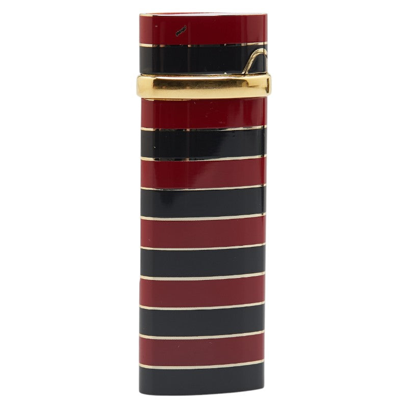 サンローラン ボーダー ガスライター ゴールド レッド ブラック メッキ レディース SAINT LAURENT 【中古】