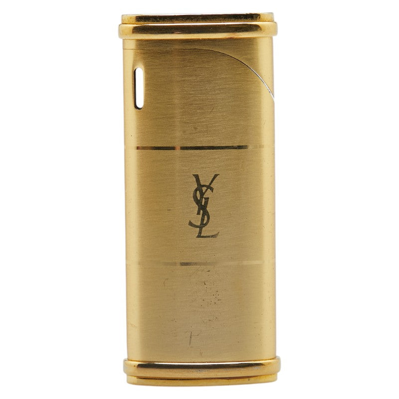 サンローラン YSLロゴ ガスライター ゴールド メッキ レディース SAINT LAURENT 【中古】