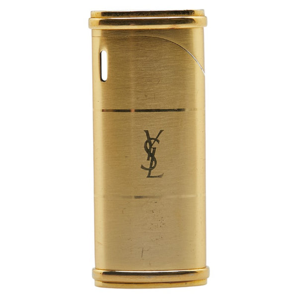 サンローラン YSLロゴ ガスライター ゴールド メッキ レディース SAINT LAURENT 【中古】
