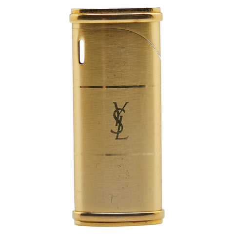 サンローラン YSLロゴ ガスライター ゴールド メッキ レディース SAINT LAURENT 【中古】