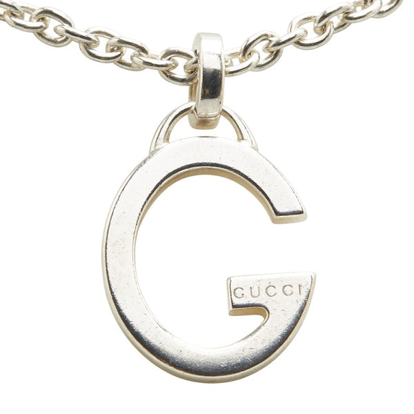 グッチ Gロゴ チェーン ペンダントネックレス 233936 SV925 シルバー レディース GUCCI 【中古】