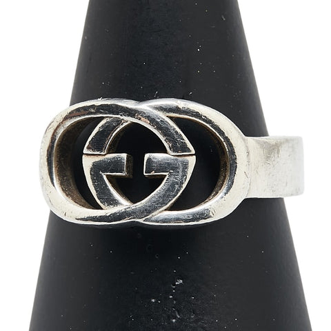 グッチ インターロッキングG リング 指輪 #18 SV925 シルバー メンズ GUCCI 【中古】
