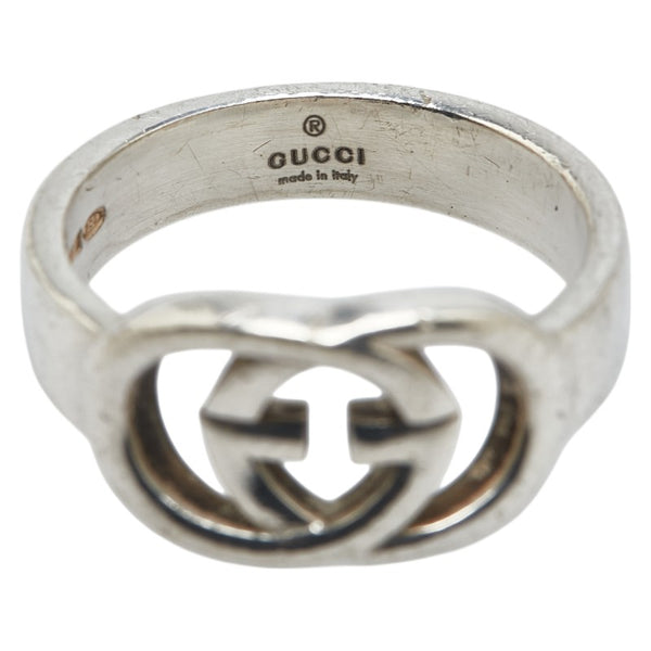 グッチ インターロッキングG リング 指輪 #18 SV925 シルバー メンズ GUCCI 【中古】