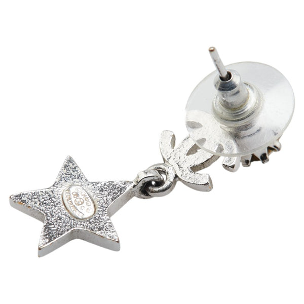 シャネル ココマーク スター 星 ピアス シルバー メタル ラインストーン レディース CHANEL 【中古】
