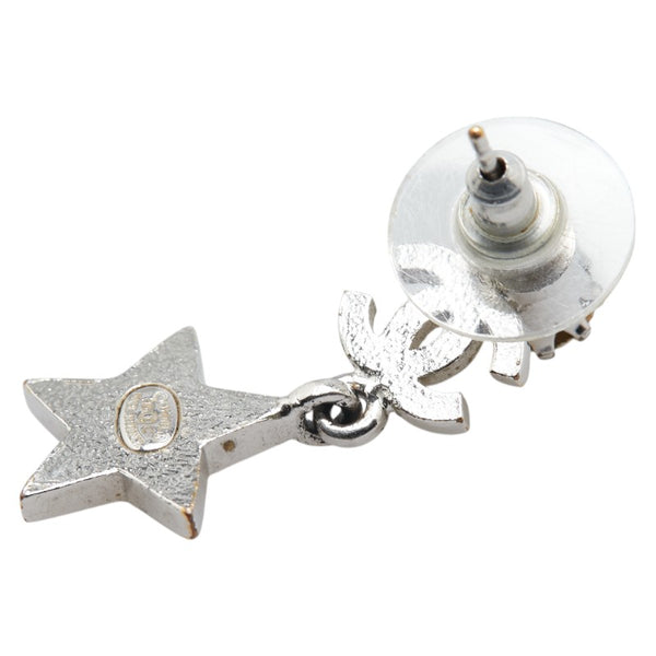 シャネル ココマーク スター 星 ピアス シルバー メタル ラインストーン レディース CHANEL 【中古】