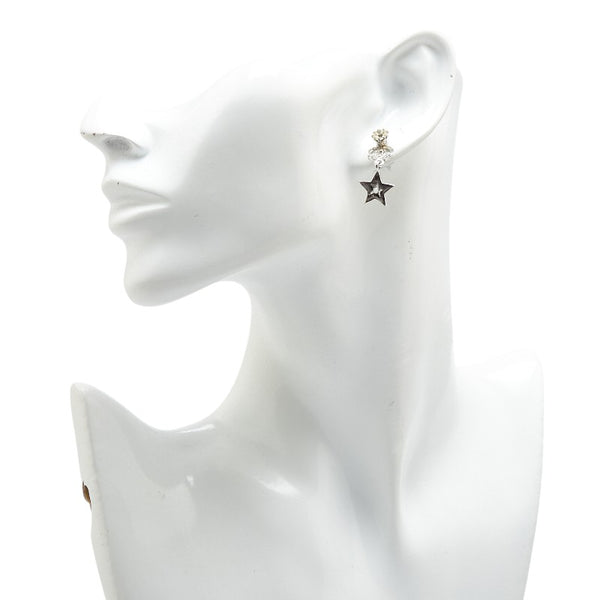 シャネル ココマーク スター 星 ピアス シルバー メタル ラインストーン レディース CHANEL 【中古】