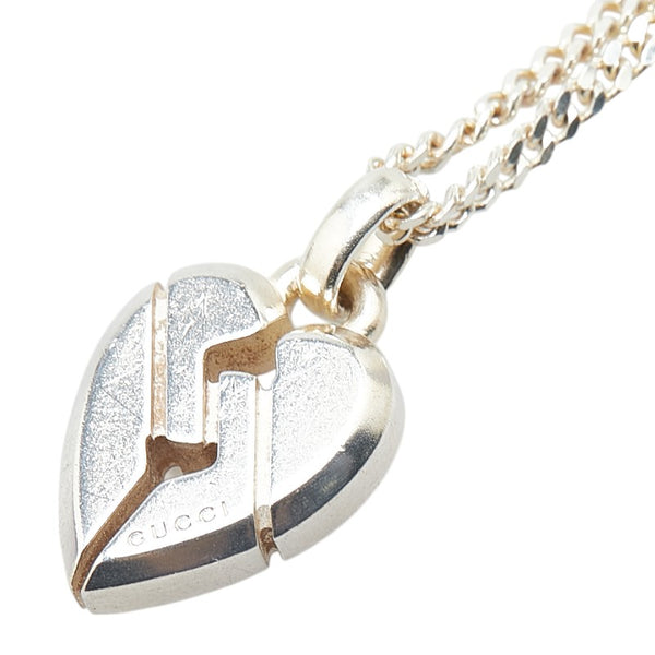 グッチ ノットハート ネックレス SV925 シルバー レディース GUCCI 【中古】