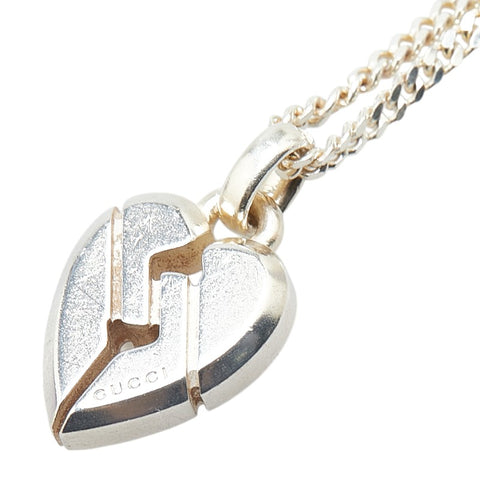 グッチ ノットハート ネックレス SV925 シルバー レディース GUCCI 【中古】