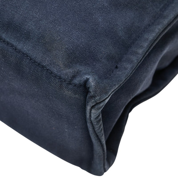 エルメス フールトゥMM トートバッグ ネイビー ブラウン キャンバス レディース HERMES 【中古】