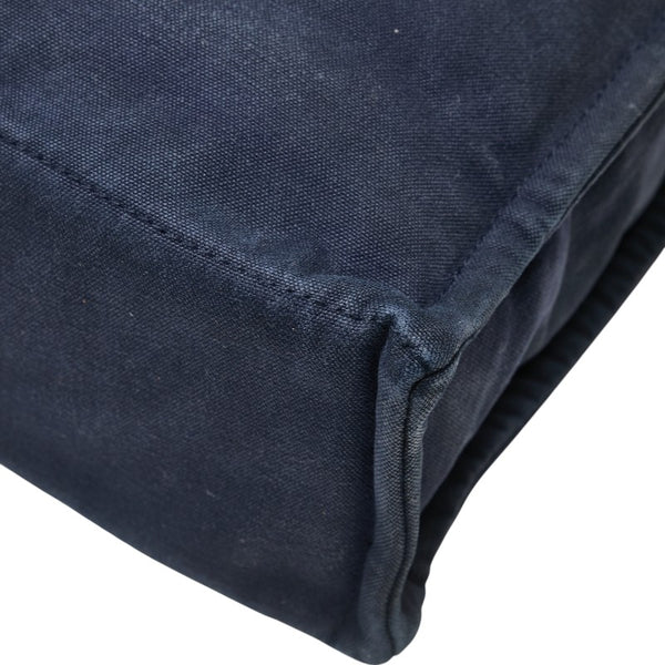 エルメス フールトゥMM トートバッグ ネイビー ブラウン キャンバス レディース HERMES 【中古】