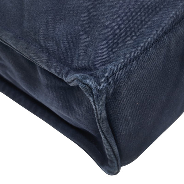 エルメス フールトゥMM トートバッグ ネイビー ブラウン キャンバス レディース HERMES 【中古】