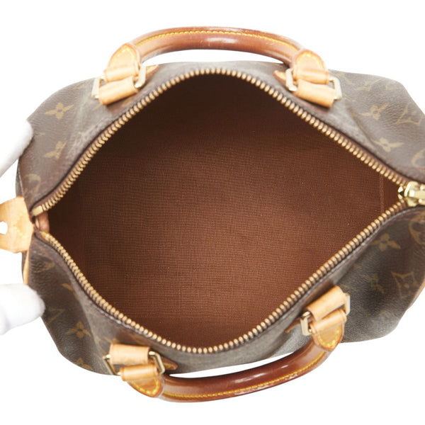 ルイ ヴィトン モノグラム スピーディ25 ミニボストンバッグ ハンドバッグ M41528 ブラウン PVC レザー レディース LOUIS VUITTON 【中古】