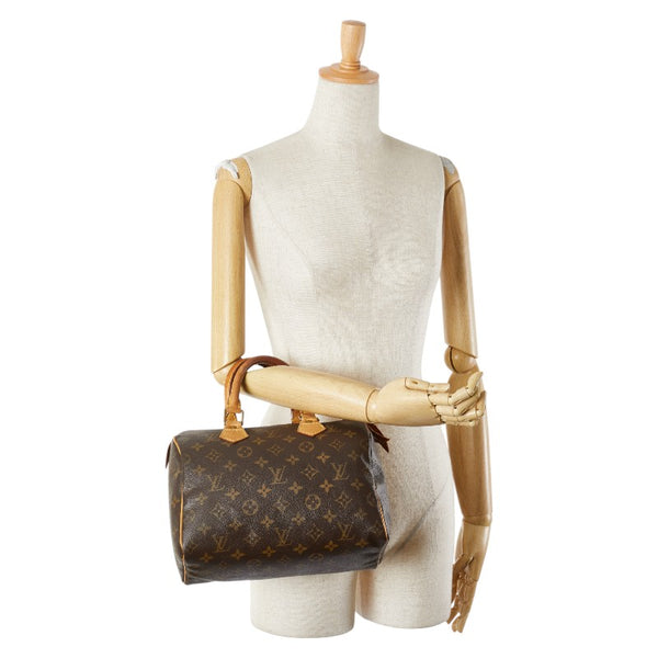 ルイ ヴィトン モノグラム スピーディ25 ミニボストンバッグ ハンドバッグ M41528 ブラウン PVC レザー レディース LOUIS VUITTON 【中古】