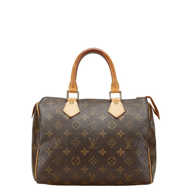 ルイ ヴィトン モノグラム スピーディ25 ミニボストンバッグ ハンドバッグ M41528 ブラウン PVC レザー レディース LOUIS VUITTON 【中古】