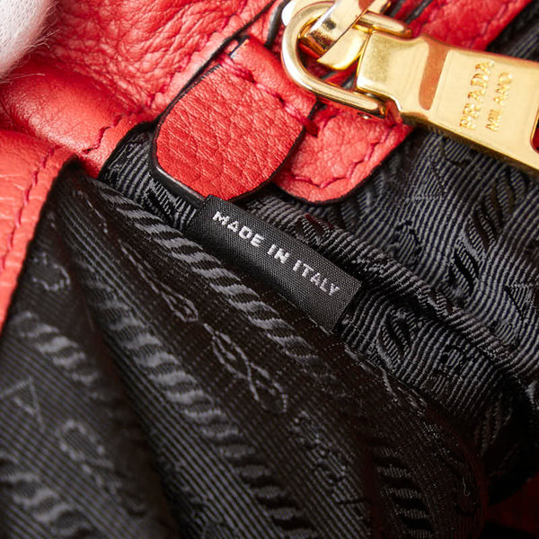 プラダ ハンドバッグ ショルダーバッグ 2WAY BR5034 レッド レザー レディース PRADA 【中古】