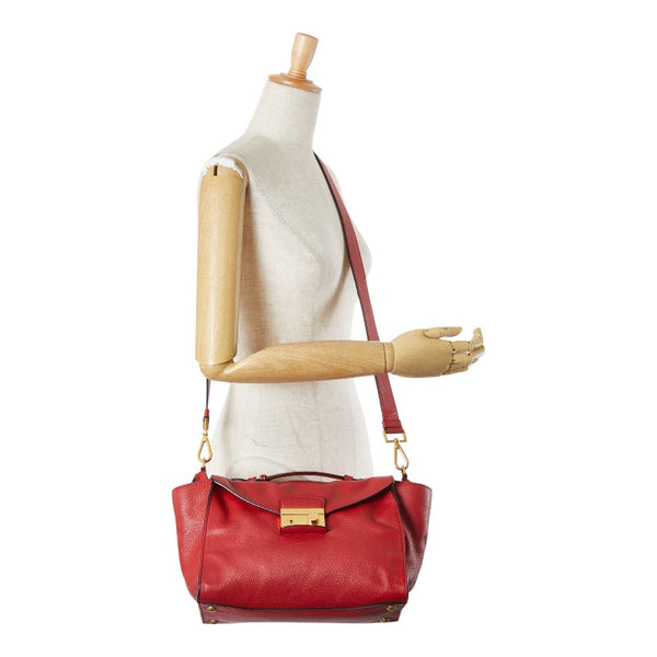 プラダ ハンドバッグ ショルダーバッグ 2WAY BR5034 レッド レザー レディース PRADA 【中古】