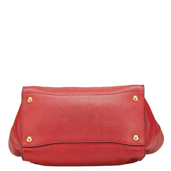 プラダ ハンドバッグ ショルダーバッグ 2WAY BR5034 レッド レザー レディース PRADA 【中古】