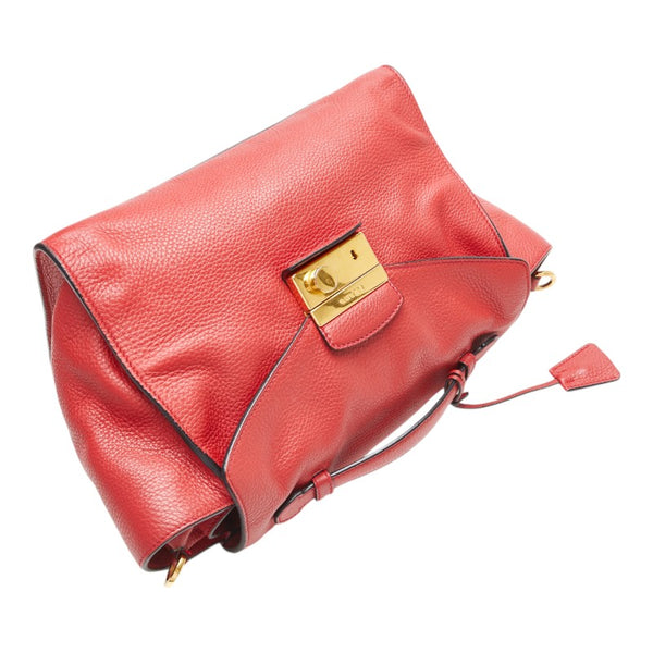 プラダ ハンドバッグ ショルダーバッグ 2WAY BR5034 レッド レザー レディース PRADA 【中古】