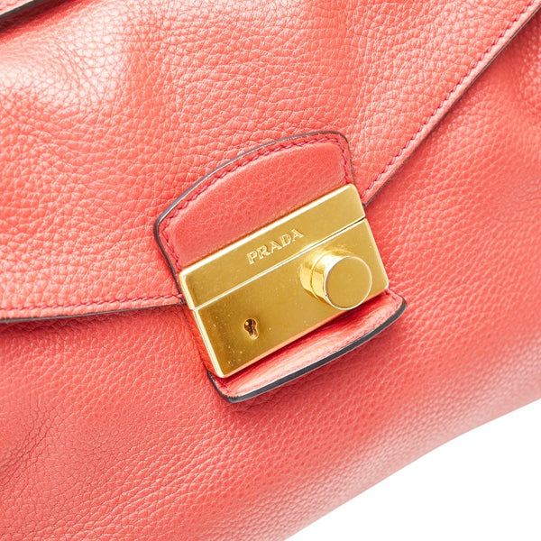 プラダ ハンドバッグ ショルダーバッグ 2WAY BR5034 レッド レザー レディース PRADA 【中古】