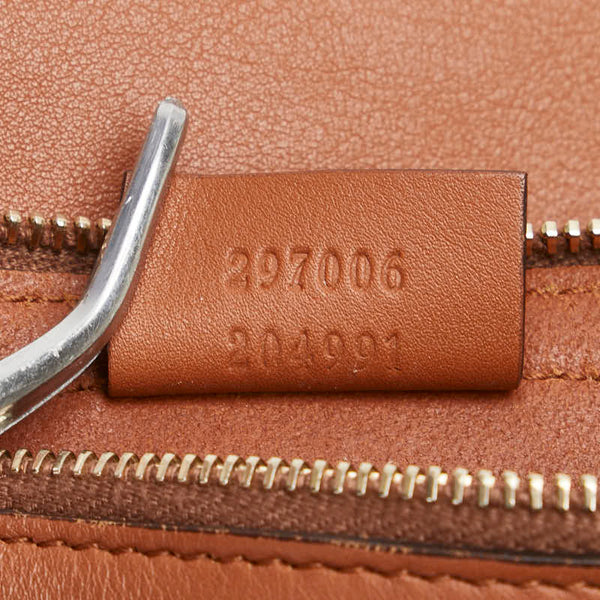 グッチ ホースビット タッセル トートバッグ ハンドバッグ 297006 ブラウン レザー レディース GUCCI 【中古】