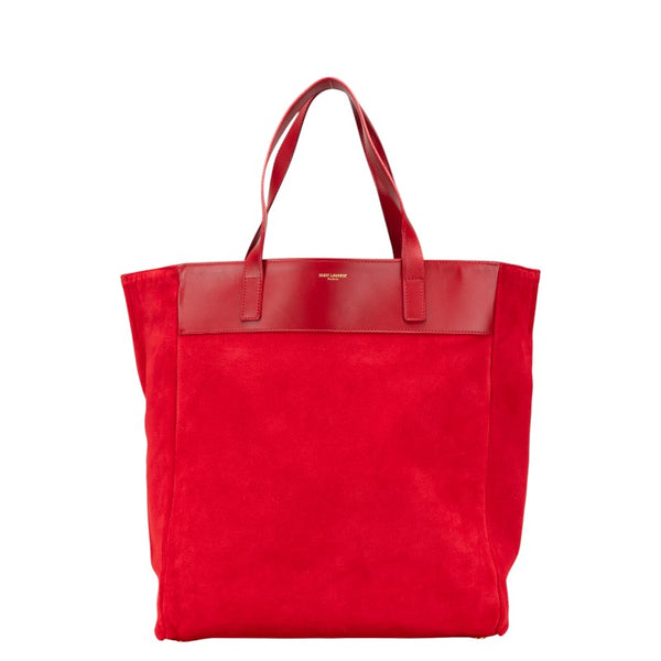 サンローラン リバーシブル トートバッグ 318340 レッド レザー レディース SAINT LAURENT 【中古】